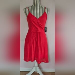 Express Red Wrap Dress (Size S)